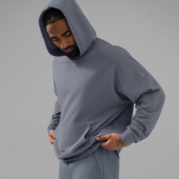 Alo Double Take Hoodie in Steel Grey Size Large NWT - Picture 1 of 4